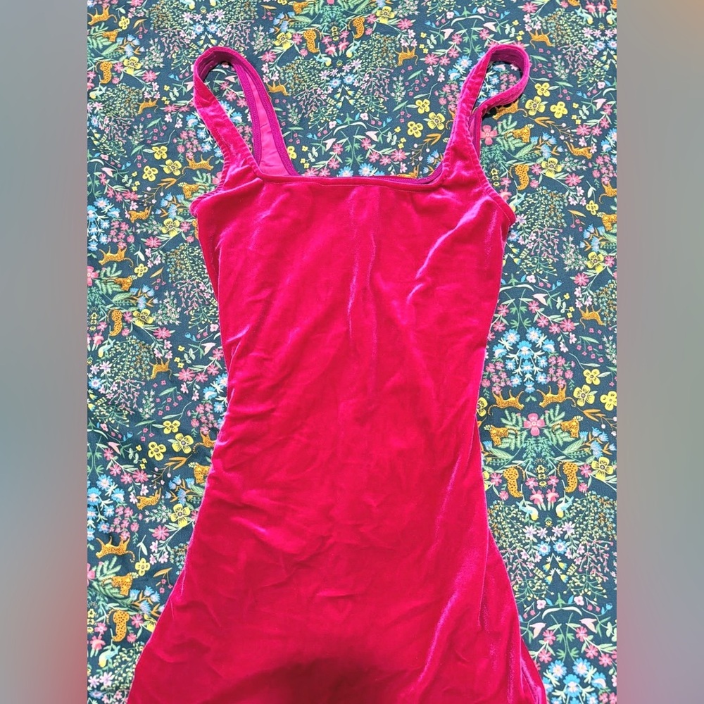Vibrant Pink Urban Outfitters Velvet Dress